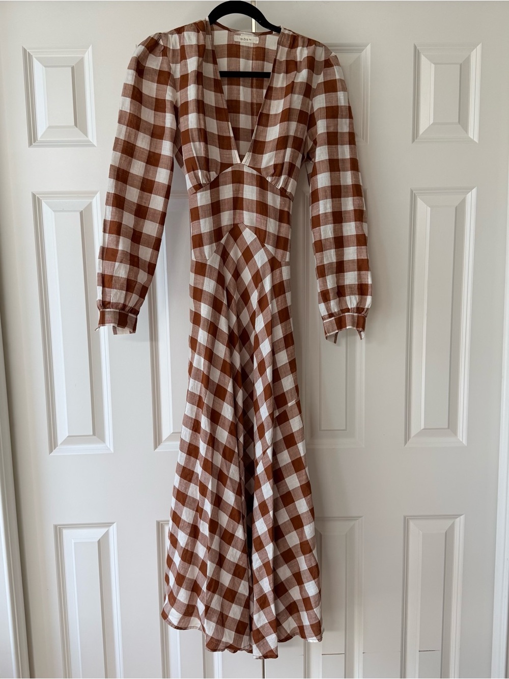 Doen Charleston Dress in Nutmeg Plaid Check